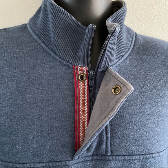 Orvis 1/4 zip and snap blue pullover size XL (I1) - Picture 3 of 5